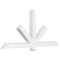 Ekena Millwork Kennewick Architectural Grade PVC Gable Bracket, 72"W x 33"H x 4"D x 4"F, 11/12 Pitch GBP072X33X0404KEN00 - alternate 1